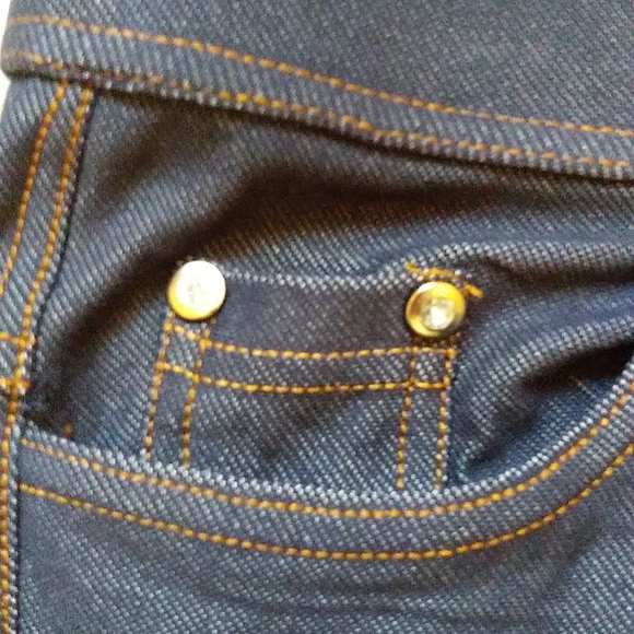 !!NEW!!Women's Pull-On Slimming Jeggings, By:Chalmons, Navy Jean, SIZE:Small - Picture 5 of 7